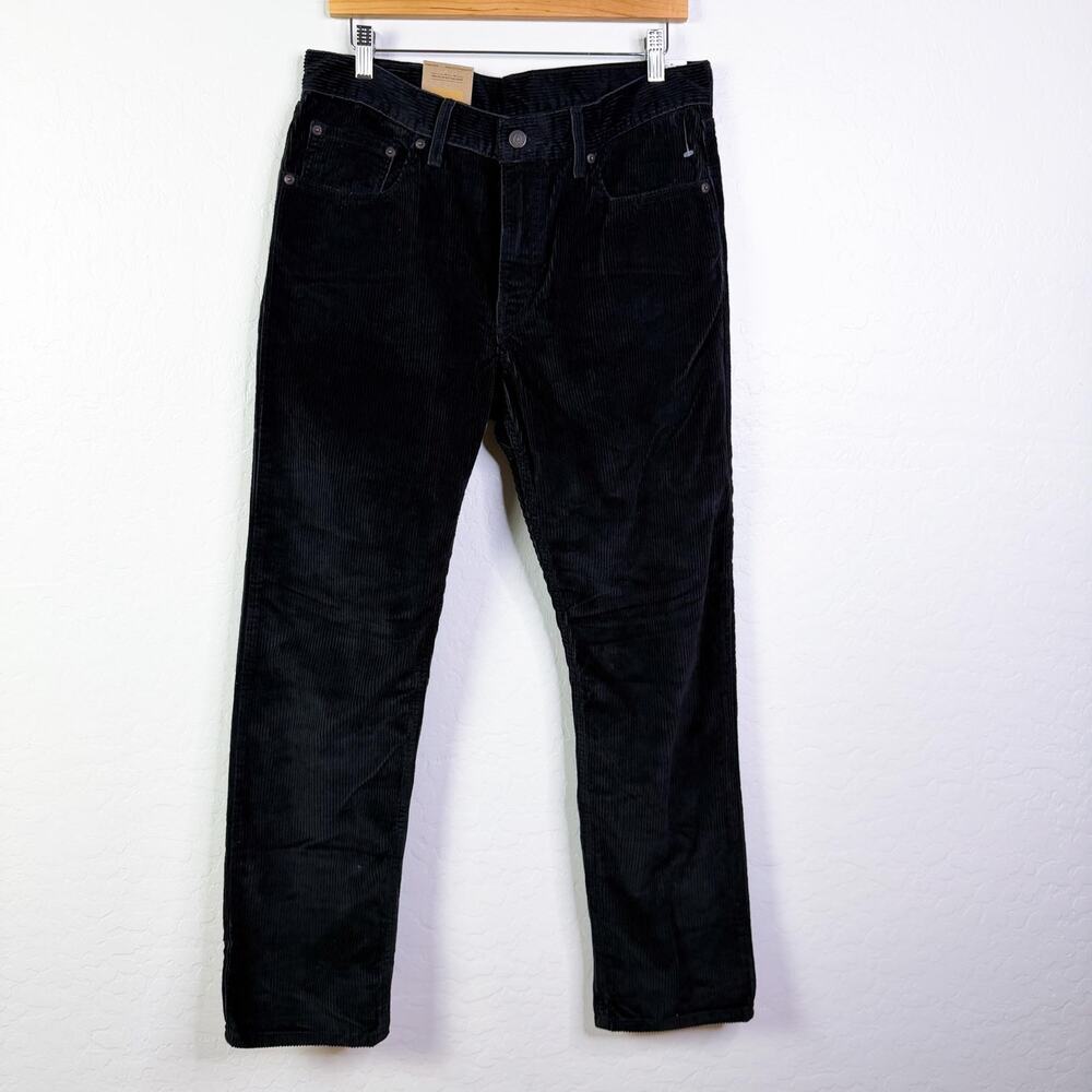 Levis Straight Leg Corduroy Pants Retro Fall 90s Minimalist Black Size 32 NWT